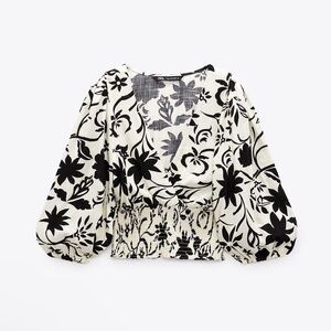 Zara floral print top